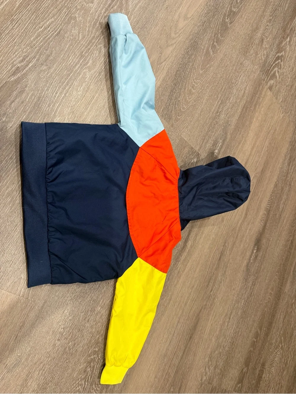 Nike Kids Colorblock Hooded Windbreaker Jacket - Navy/Red/Yellow/Light Blue